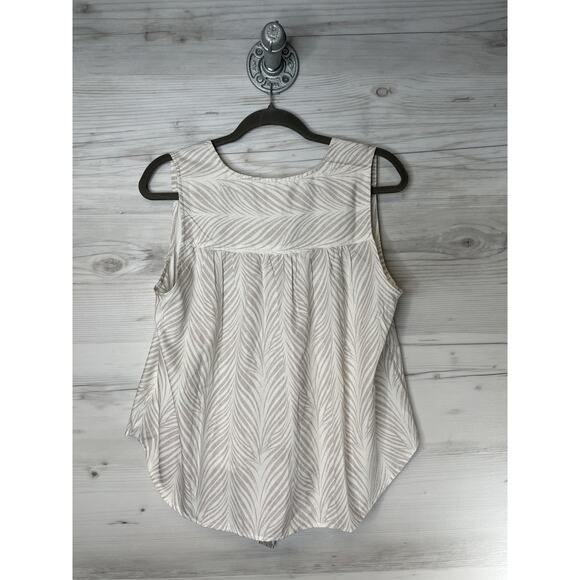 Me by Jennie Garth Tank Top Womens Small Geometric Print Tie Front Sleeveless - Picture 8 of 8